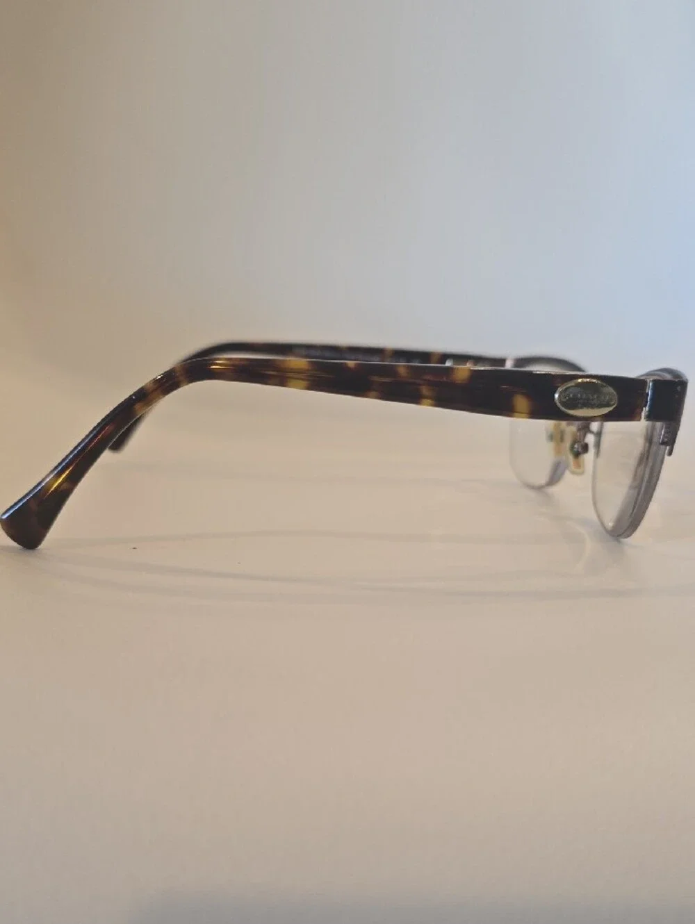 Coach Womens Semi-Rimless Optical Glasses in Purple and Tortoiseshell